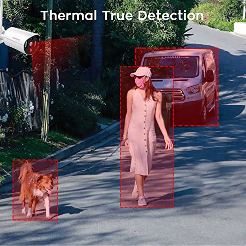 [Thermal True Detection] Xmarto Prime 10Ch 2K Hd Wireless Security Camera System 24/7 W. Human/Pet/Vehicle Detect,Color Night Vision,2-Way Audio And 2Tb Hdd (Smart Light & Siren,Wps2K84-2Tb Plug-In) #TOP1