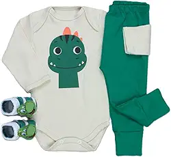 Conjunto Bebê Body Manga Longa, Calça com Pé Reversível e Pantufa – Bichinhos Carinhosos - Loja Era Uma Vez