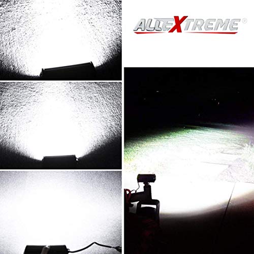 Image of AllExtreme EX36LW1 7 inch 36 LED Fog Light Triple Row Flood Spot Combo Beam Driving Lamp Bar for Car Motorcycle SUV Bike Truck (72W, White, 1 Pc)