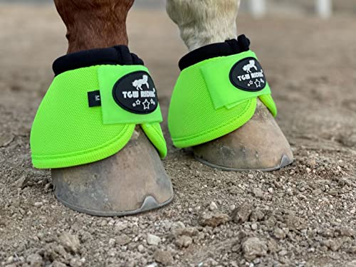 Image of 2520D Horse Bell Boots No-Turn Horse Bell Boots, Equine Ballistic Hoof Overreach Bell Boot, Pair