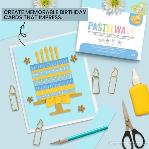 Image of Lakeer A4 Pastel Color Paper- Pastel Blue Colour, Pack of 50 Sheets | 150 GSM Thick for Arts and Crafts, Printing, DIY Projects, Etc