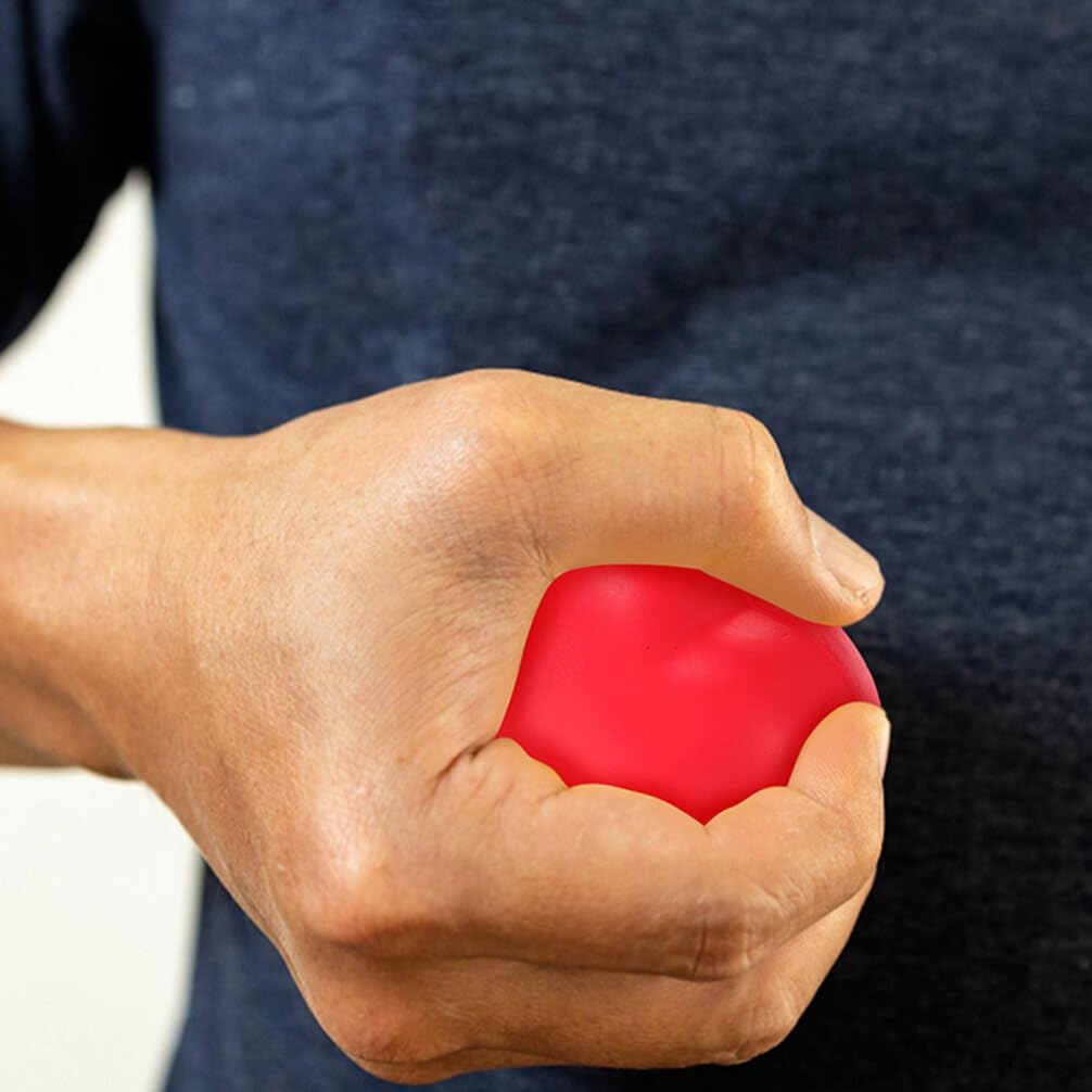 6Pcs heart-shaped hand grip balls for finger strengthening, pu squeeze therapy balls for seniors, compact and lightweight hand exercise tool for daily use