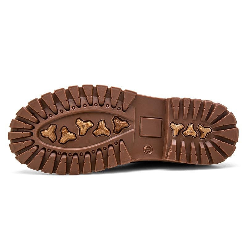 Men's Lace Up Dress Oxford Shoes Hand Stitched Comfortable Non-Slip Work Shoes Fashion Round Toe Casual Business Dress Shoes4