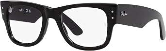 Ray-Ban Womens Rx0840v Mega Wayfarer Prescription Eyewear Frames, Black/Demo Lens, 51 Mm US