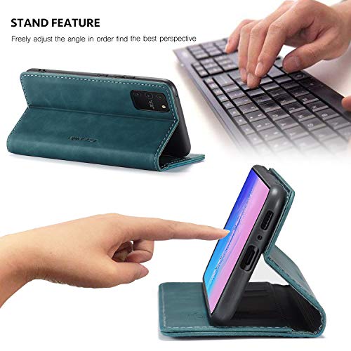 Bpowe Galaxy S10 Lite Case (2020),Galaxy A91 Case,Leather Wallet Case Classic Design With Card Slot And Magnetic Closure Flip Fold Case For Samsung Galaxy S10 Lite 2020 /Galaxy A91 (Blue) #TOP4