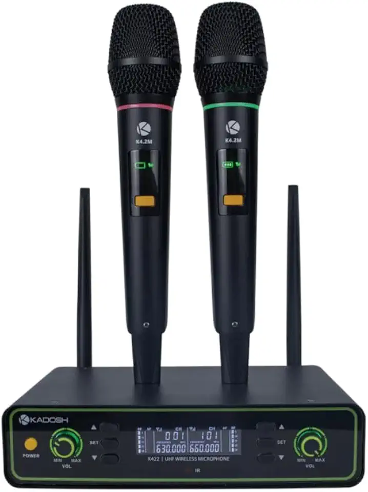 MICROFONE SEM FIO KADOSH K-422M MAO DUPLO