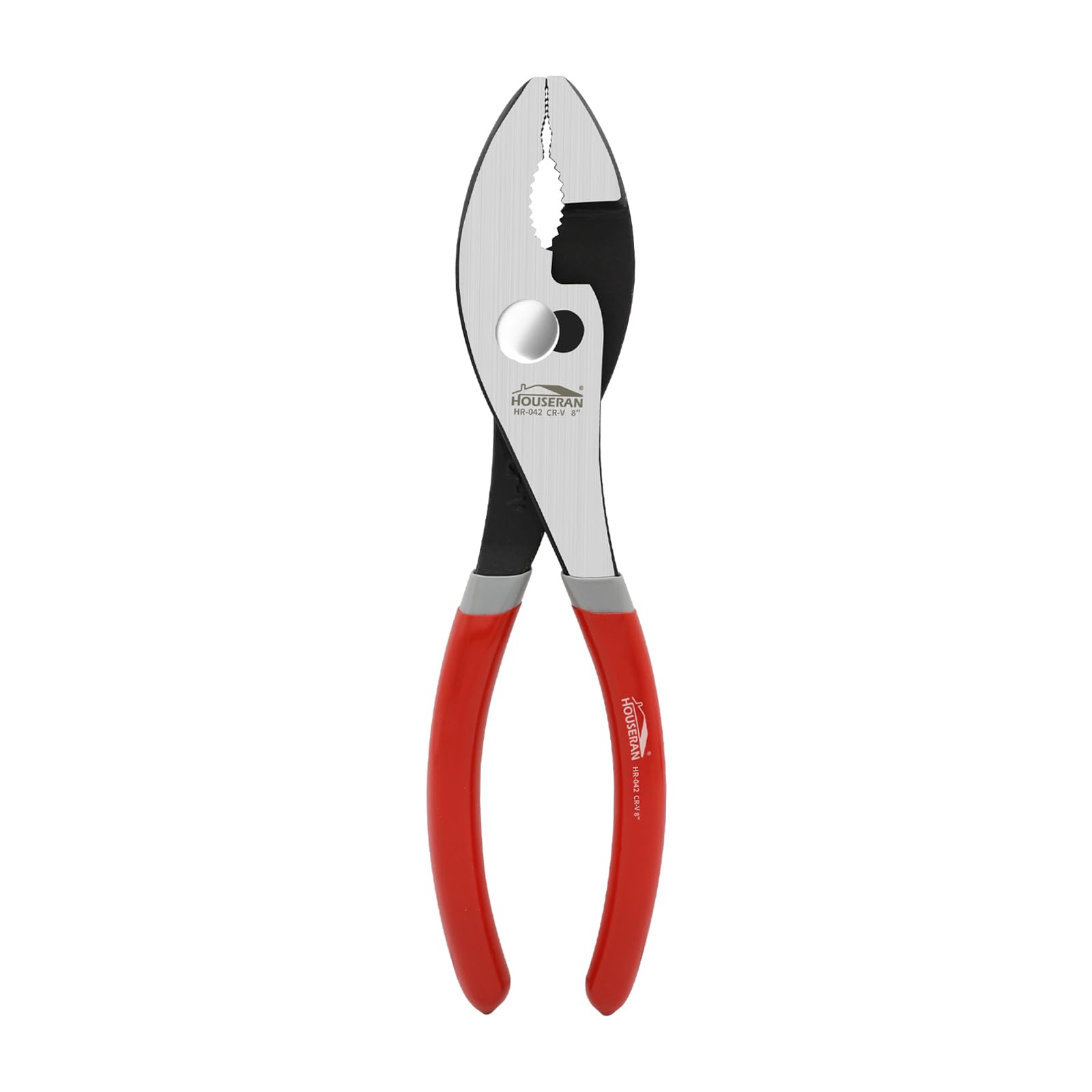 HOUSERAN Slip Joint Pliers, Small Pliers with Non Slip Handle, High Carbon Steel, 8 Inch Pliers for Tightening, Loosening and Gripping Nuts and Bolts