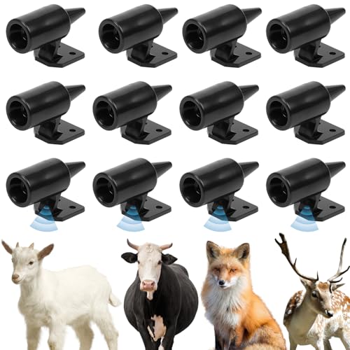 SCROLIEY 12 Piezas Alerta de Silbatos de Ciervo, Dispositivos de Silbato, Alarma Ultrasónica de Advertencia para Animales, Avisador, Ahuyentador, Silbato de ultrasonidos de Animales como Ciervos