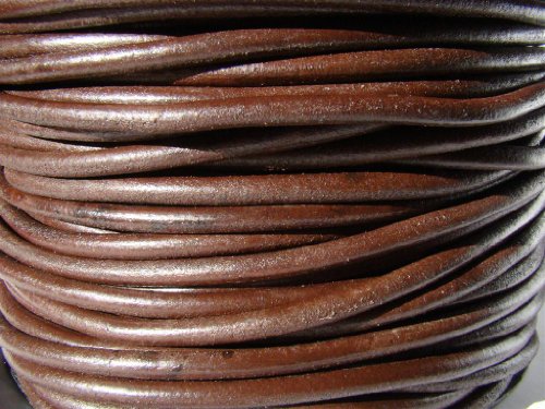 Esnado: Cuerda de piel redonda  6 mm   marrón  5