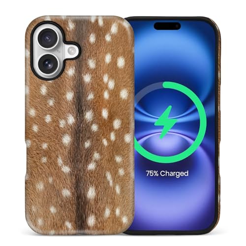 Coque iPhone 17 de protection intégrale robuste au design cerf marron compatible MagSafe