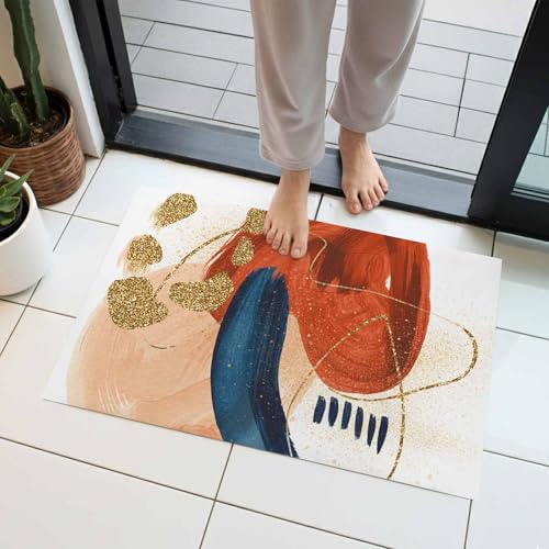 Door Mat, Abstract Minimalist Theme Front Door Mat Welcome Mats,