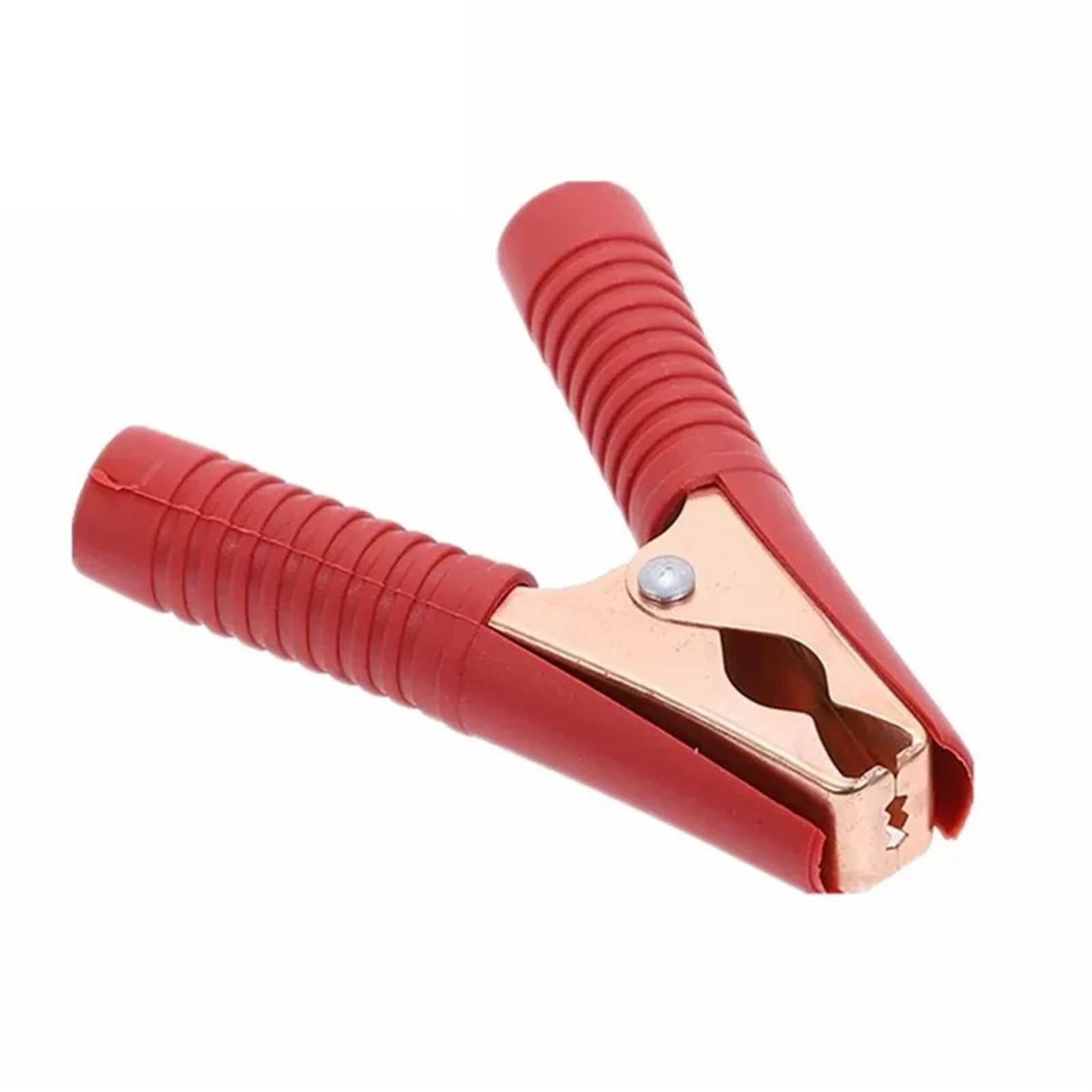 Crocodile Clips 2PCS 30A 50A 100A Car Alligator Clips Battery Clamps Crocodile Clip Red Black Positive Negative 70MM 80MM 90MM Length(2PCS 100A Red)