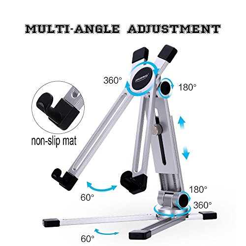 Portable Fold-Up Travel Stand Aluminum, Universal Tablet Stand Holder Foldable Multi-Angle Adjustable For Ipad/Iphone/Notebook/Kindle/Samsung Galaxy Tab, Nintendo Switch, Apple Ipad Pro 10 #TOP2