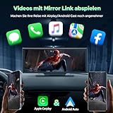 LAMTTO Wireless CarPlay Android Car, 9.26 Inch Portable Car Radio with 2.5K + 1080P Dashcam Front Rear, Carplay Screen for Car with 64G TF, Bluetooth, Navigation, Mirror Link, Siri/G00gle, AUX/FM - Image 4