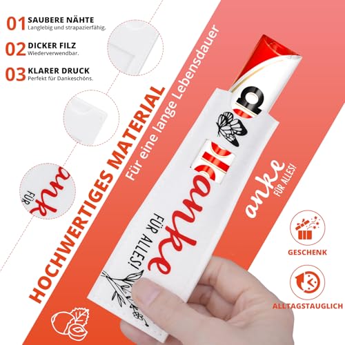 15pcs Dankeschön Geschenke für Kollegen Danke für Alles, Geschenk Kleine Abschiedsgeschenke für Kollegen Teams, Erzieherin Lehrer Mitarbeiter - Hülle Filz Geschenk Verpackung, Ohne Schokolade