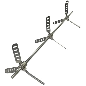 Cosmostar Stainless Steel Mixing Expandable Blade 55 Gallon Paint Mixer Stirring Propeller Tools for Paint Epoxy, Resin, Silicone Stirrer Paddle with 0.47 Shaft Rod, Expandable 10 in. 3 Blades