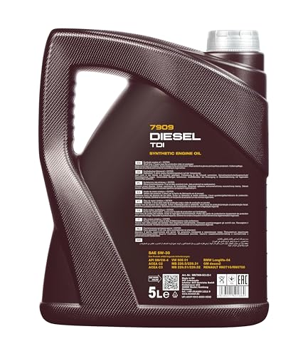 Image of MANNOL 7909 (5L) Diesel TDI SAE 5W-30 API SN /CH-4 ACEA C2 ACEA C3 FULLY SYNTHETIC ENGINE OIL FOR PETROL AND DIESEL ENGINES OF CARS,SUV CARS IMPORTED FROM GERMANY (2, 5L)