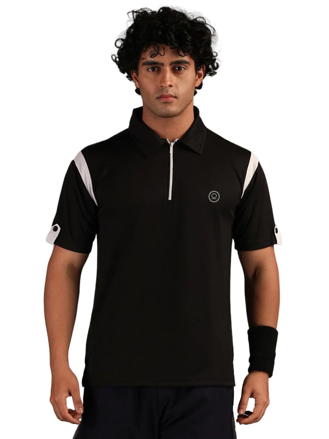 chkokko Gym Tshirt for Men Workout Activewear Man T-Shirts Polo Neck Zipper Regular Fit Half Sleeves for Sports Running Yoga Training Activities-picture-42