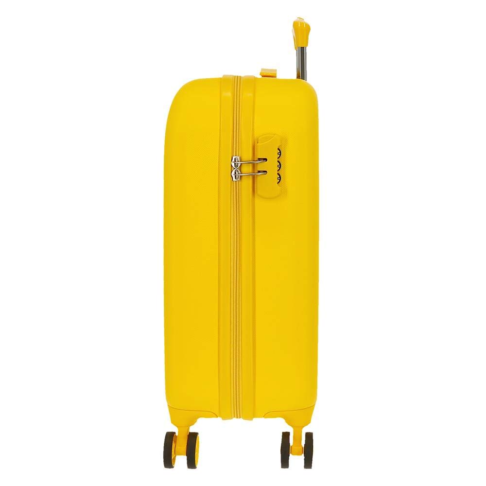 MOVOM Riga, Trolley Rigido Cabina 55m Unisex Adulto, Giallo (Yellow), 40x55x20 cms