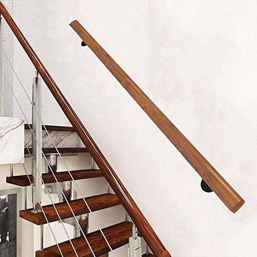 木製階段手すり (1 フィート-20 フィート)。滑り止めハンドレールホーム壁屋内ロフト高齢者の手すり、廊下サポートロッド、階段グラブバーキット (Size : 19ft/570cm)