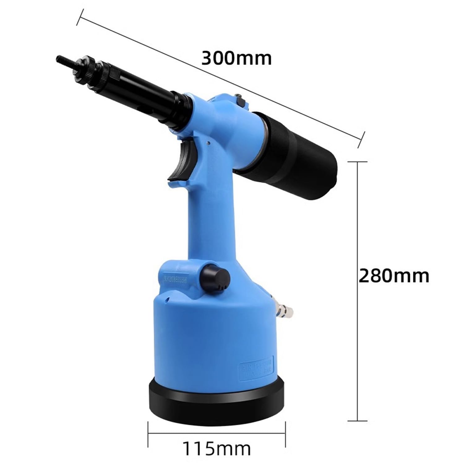 Juego de remachadora hidráulica neumática, pistola remachadora industrial con un solo clic, carrera de 7 mm, para construcción y fabricación de maquinaria