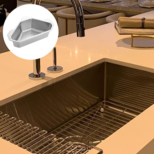 Cesto Colador de Acero Inoxidable para Esquina de Fregadero miniatura 6