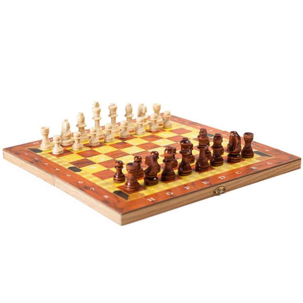 Chess set board game folding travel portable Chess Set Wooden International Folding Chess Board Wood Chess Game Entertainment Toys Gift Chess DG59 (Size : Select Small Medium Large 10 Selec