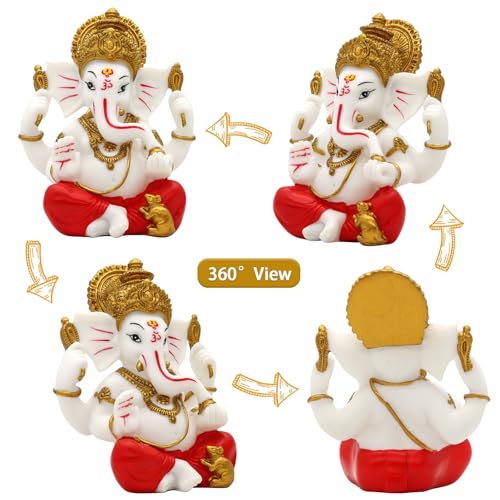 Estatua de Lord Ganesha de 5.6 pulgadas en Polystone miniatura 2