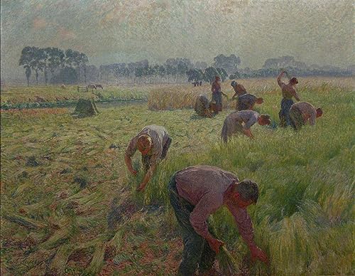 Pintura mural sobre lienzo vintage para el hogar de 60x90cm inspirada en Emile Claus