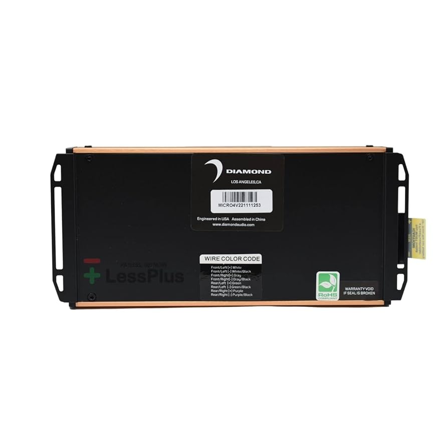 ダイアモンド　DIAMOND AUDIO MICRO4V2 アンプ 正規品 Diamond Audio Micro 4-Channel 600W Amplifier | '14 - '23