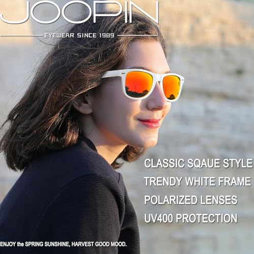 Image of Joopin Square Sunglasses Polarized UV400 Designer Sun Glasses Men Women | Oversized, Plastic Frame, Retro, Vintage, Unisex, Trendy Shades for Driving, Party, Fishing, Business, Costume