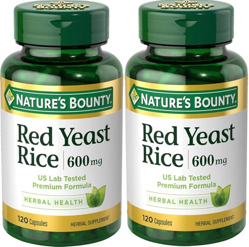 Natures Bounty Red Yeast Rice 600mg 120 Capsules (Pack of 2)