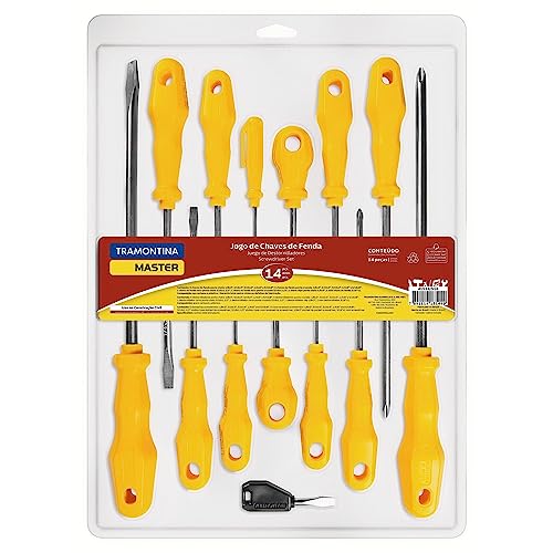 Jogo de Chaves de Fenda Tramontina Master 14 Pç