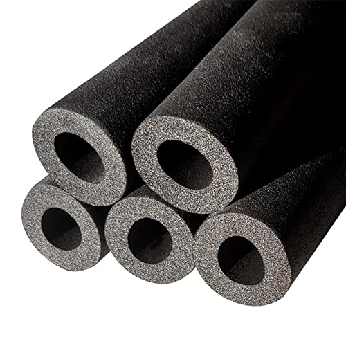 1x Envoltura De Aislamiento De Tuberías Tubo De Espuma Negra Profesional para Bricolaje Aire Acondicionado Ignífugo Tuberías De Agua Flexibles Tubo De Espuma De Celda CE, ID 13mmx15mmx1.8m