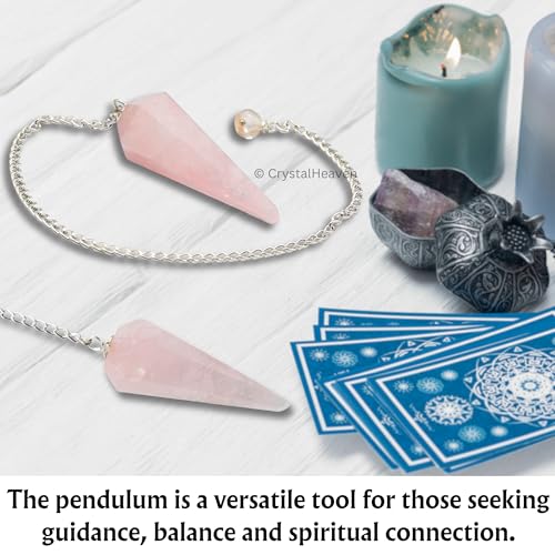 Image of Certified Rose Quartz Pendulum Dowsing Tool
