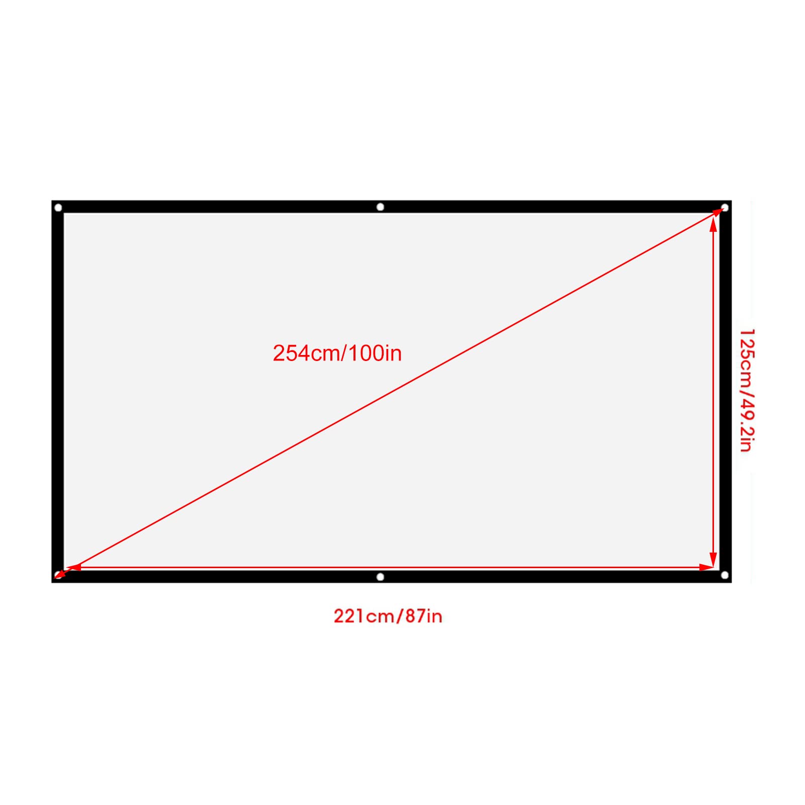 Écrans De Projection Blancs, écran De Projecteur Blanc Sans Plis, écran De Projecteur Portable épais 16