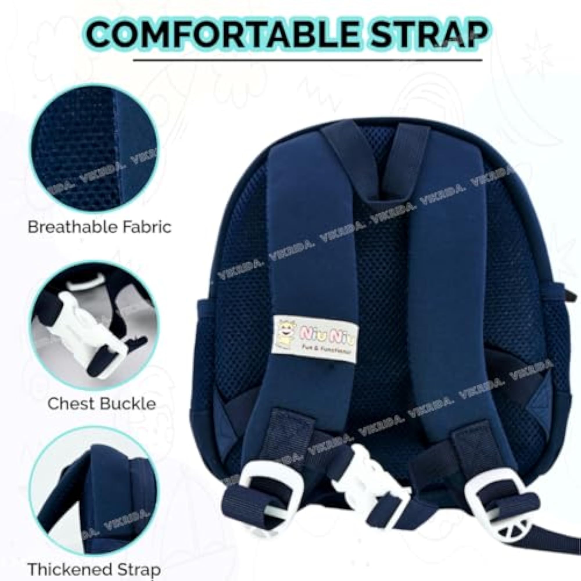 3D Soft Plush Cartoon Kids School Backpack, Astronaut Design