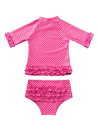 Kaerm Little Printed Girls Rash Guard Tankini Swimsuit Swim Shirt Ruffled Bottom Bathing Suit Outfit2