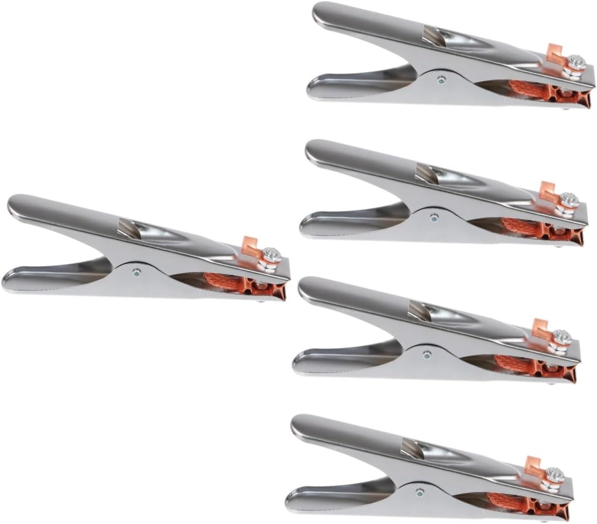 POPETPOP 5pcs Grounding Clamp Heavy Duty Welder Ground Clip for Electrical Safety Welding Applications