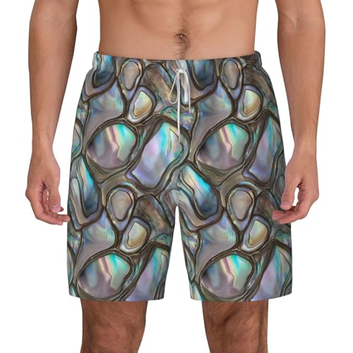 Short de bain homme respirant pour piscine surf et fitness Abalone Nacre