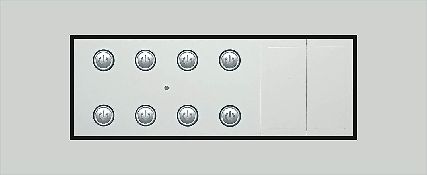 Smarteefi 8 Port customizable WiFi Smart Switch Board| Guaranteed Schedules| 7 Light Switch+ 1 Switch 16A | Customize with add-on modules| Compatible with Alexa & Ghome (Size: 6M (220mmx90mmx40mm))