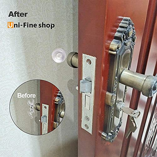 Uni-Fine 18 Stück 22mm Gummipuffer Transparent Schutzpuffer Elastikpuffer Selbstklebende Turstopper Wand Gumminoppen Anschlagpuffer für Schränke, Möbel, Lautsprecher, Kunsthandwerk, Elektrogeräte