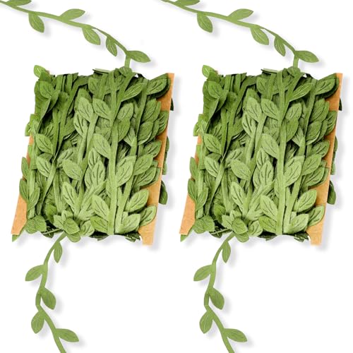 Artificial Vines 33 Ft fake hanging plants silk ivy artificial eucalyptus leaf garland green leaves ribbon trim for Wedding Birthday Party Garden Wall Decoration DIY Craft Cakes