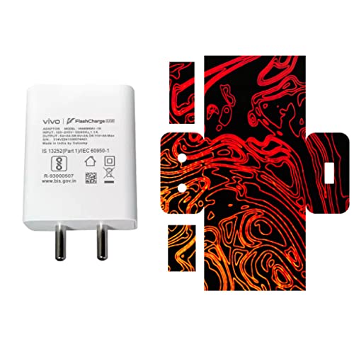 Image of AtOdds - Compatible for Vivo Flash Charger (44W) - Charger /Adapter Skin Wrap (HoloRed)