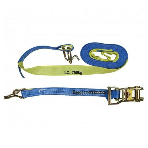 Garrick Herbert Ratchet Tie Down Straps, 2500kg / 1500kg / 750kg, Heavy Duty Car Cargo Securing Ropes (750kg - 5 Metre x 25mm | 4 x Straps)