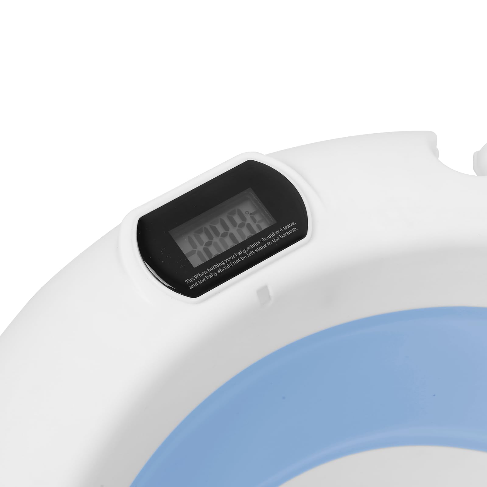Vasca da bagno pieghevole per neonato, con supporto/termometro e cuscino da bagno, vasca da bagno sul piede, adatta per bambini da 0 a 36 mesi (blu)
