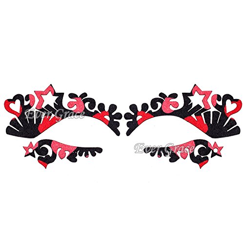 3 Pairs Temporary Eye Tattoo Eyeshadow Eyeliner Sticker Transfer Makeup Halloween Party Tool (01)