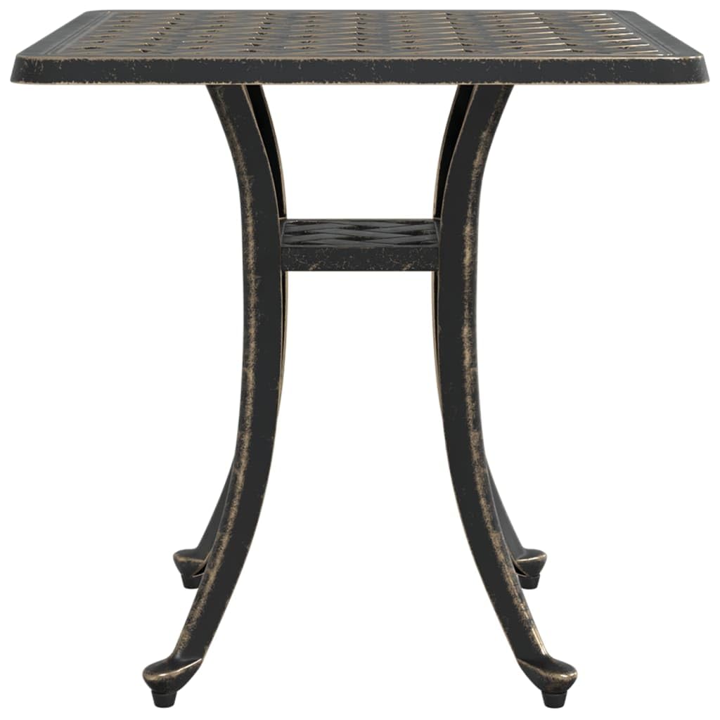 Generico Tavolo da Giardino Bronzo 53x53x53 cm in Alluminio Pressofuso,Marrone,4.85kg,4002819