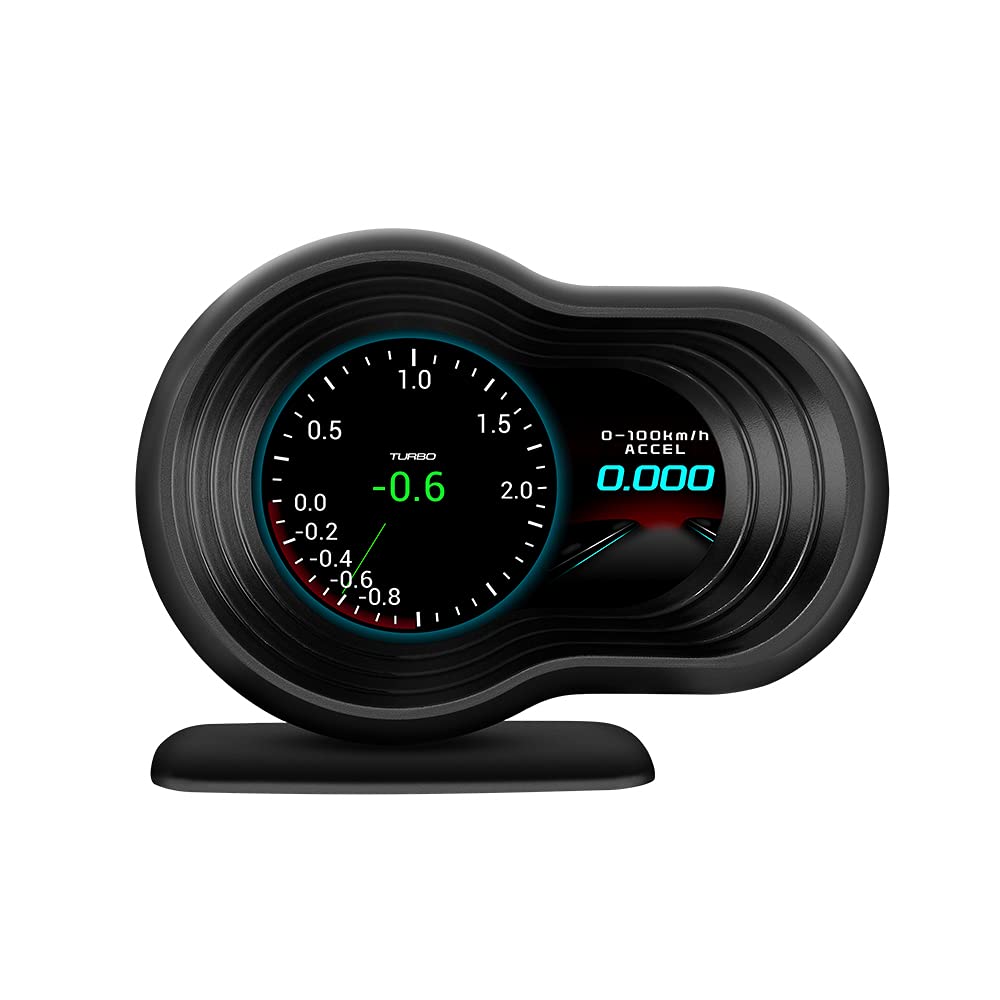 Head Up Display Pantalla de visualización frontal Velocímetro digital inteligente Alarma de velocidad Alarma de RPM Alarma de voltaje Medidor digital de temperatura del aceite y del agua Head Up Displ