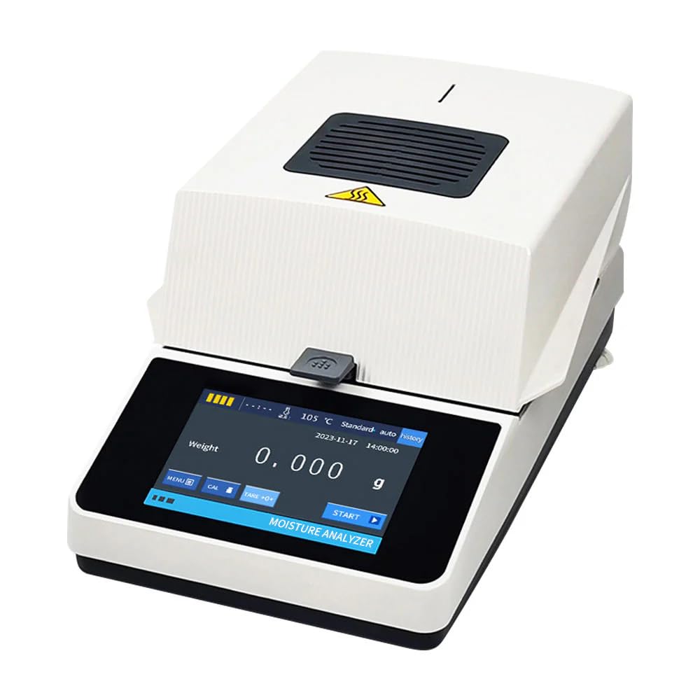 Digital Moisture Analyser with Touch Screen Display,Moisture Balance 110g/1mg, Fast Results,Data Storage,6-200 degree temperature,Halogen Moisture Analyzer,For Grains,Chemicals & Food Samples-image-41